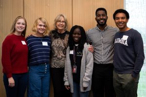 Nancy with a group of Augsburg's Interfaith Scholars